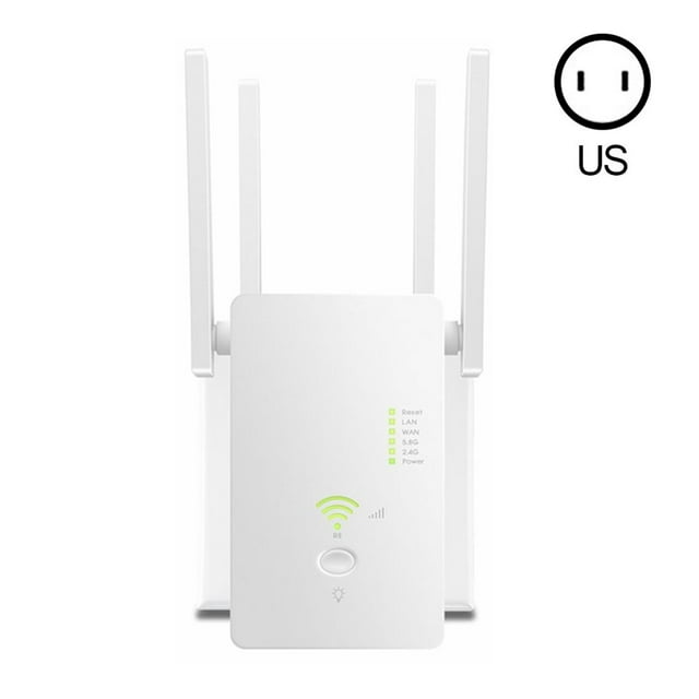 Repetidor Wifi De 1200Mbps, Banda Dual, 2,4G/5G, Extensor De Rango Wifi Inalámbrico, Enrutador Ap, Amplificador De Señal Wifi Yuarrent EL013050-00