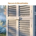 thumbnail image 5 of Lofka Outdoor Storage Cabinet, 63in Wooden Garden Tools Shed with 2 Lockable Doors, Waterproof Roof for Yard Garge Patio Deck Porch, Gray, 5 of 13