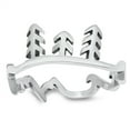 thumbnail image 1 of Beautiful Scenic Nature Tree Ocean Band Sterling Silver Ring 925 Jewelry Female Male Unisex Size 7, 1 of 4