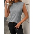 thumbnail image 2 of Eternatastic Women's Sleeveless Tank Top Loose Fit Casual Crew Neck Pleated T Shirts Basic Tee Tops Tunic Blouse, 2 of 5