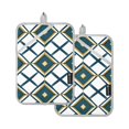 thumbnail image 7 of Yayeee Pot Holders Kitchen Heat Resistant with Pockets 7"x9.8" Cotton Oven Cooking Hot Pads, Gold Geometric Pattern, 7 of 7