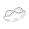 thumbnail image 1 of DGOLD Sterling Silver Round White Diamond Infinity Ring for Women (1/3 cttw), 1 of 3