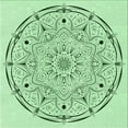 thumbnail image 1 of Ahgly Company Tapis d'Intérieur Lavable en Machine Carré Vert Menthe Transitionnel, 7 Pieds Carré, 1 of 7
