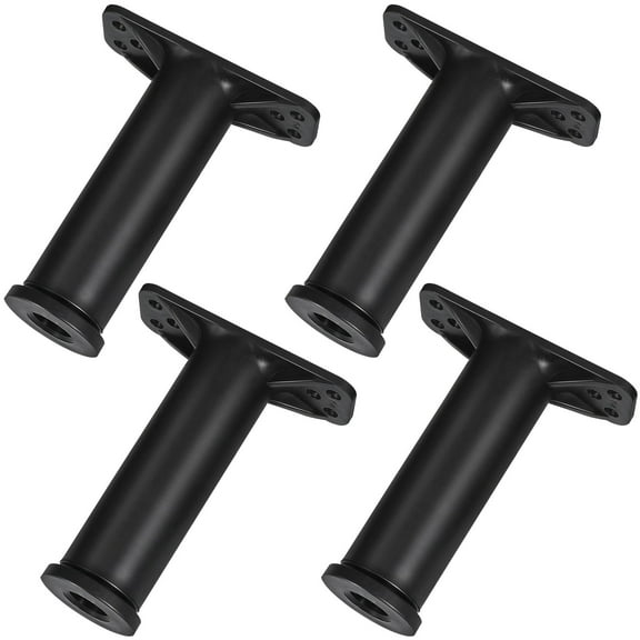 Pawsdot 4Pcs Adjustable Bed Frame Support Legs Black Strong Load Bearing Replacement