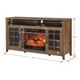 thumbnail image 6 of 55" Fireplace TV Stand, Console Table for TVs Up to 60", Living Room TV Stand with Electric Fireplace, Wood Entertainment Center with Glass Doors and Open Compartments, 6 of 9