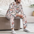 thumbnail image 7 of Lsque Rose Flowers Pattern Long Sleeve Pajama Set for Men - Soft 2-Piece Sleepwear and Loungewear Set with Pockets, Comfy Nightwear-X-Large, 7 of 7