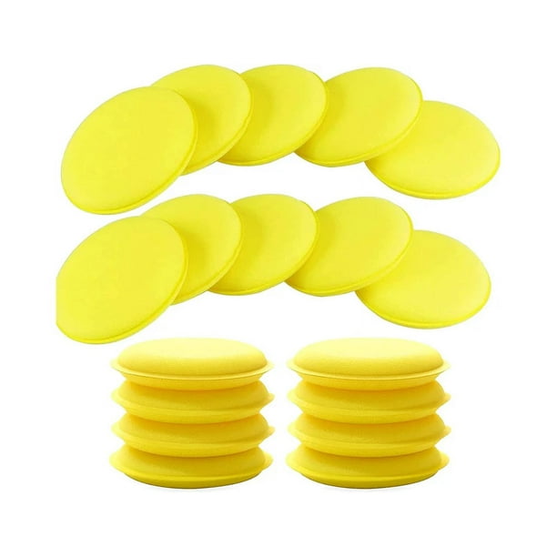 Almohadillas aplicadoras de cera para automóviles, almohadilla de esponja para pulir automóviles de 4 pulgadas, almohadillas de limpieza aplicadoras de espuma suave para limpiar vidrios de ventanas