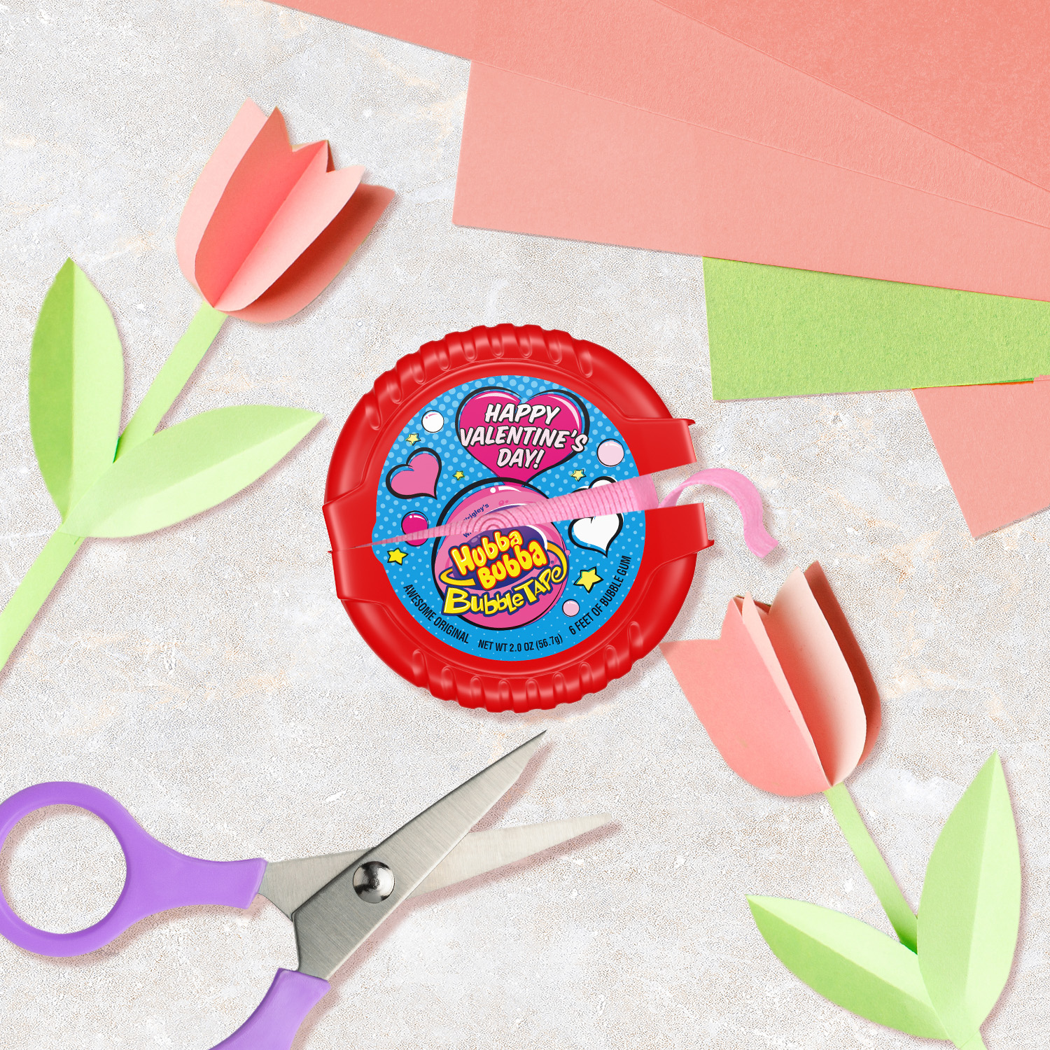 Hubba Bubba Bubble Tape Chewing Gum, Valentine's Bubble Gum - 2 oz - image 5 of 9