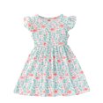 thumbnail image 3 of MXIEZI Baby Girls Flower Dress 18M-6Years Kids Ruffle Sleeve Dresses Sundress Tutu Dresses Toddler Summer Short Sleeve Party Princess Dress, 3 of 7
