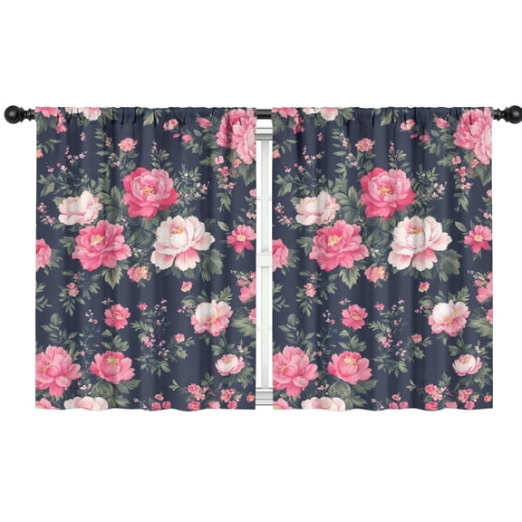 Blackout Kids Curtains,Pioneer Flower Childrens Insulated Curtains Set Of 2,Bedroom Essentials,Toddler Room Decor 42x54in(106x137cm)