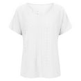 thumbnail image 3 of Womens Short Sleeve Blouses O Neck T Shirt Dressy Casual Tops plus Size T Shirts Casual T Shirt Top Long Sleeve Polyester Spandex Plain Long Sleeve Shirt Women Space Pack Tennis Shirt Women Mod Bod, 3 of 6