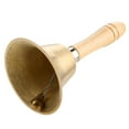 thumbnail image 1 of Campana de Llamada Manual ANGGREK de Latón macizo con mango de Madera 8 cm, 1 of 7
