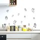 thumbnail image 4 of Cateissary 2 uds pegatina de pared chino negro gris hojas Decoración de fondo, 4 of 6