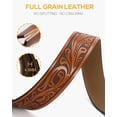 thumbnail image 2 of YOETEY Mens Western Genuine Leather Belt Without Buckle - Cowboy Belt for Casual Jeans, 2 of 7