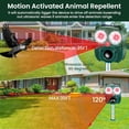 thumbnail image 4 of Upgraded Solar Ultrasonic Animal Repeller, Motion Activated Wildlife Deterrent Device with LED Flashing Light, Waterproof Outdoor Garden & Yard Protection, Solar Powered, 4 of 7