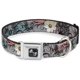 thumbnail image 1 of Collar Para Perro Con Hebilla Para Cinturón De Seguridad, Flores Con Filigrana Rosa, 1 Pulgada De Ancho, Se Adapta A Cuello De 15 A 26 Pulgadas, Grande, 1 of 1