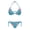 Blue Cute Pig Daisy Print, variant on Plus Size Leopard Paw Print Quick Drying Two Piece Ladies Bikini Set Adjustable Halter Bathing Suit Swimwear for Women