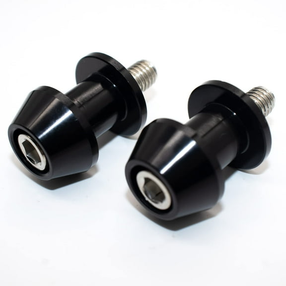 M8*1.25 Motorcycles Swingarm Spools Sliders, 8mm CNC Aluminium Alloy Swing Arm Stand Screw,Swingarm Bobbins (BLACK)