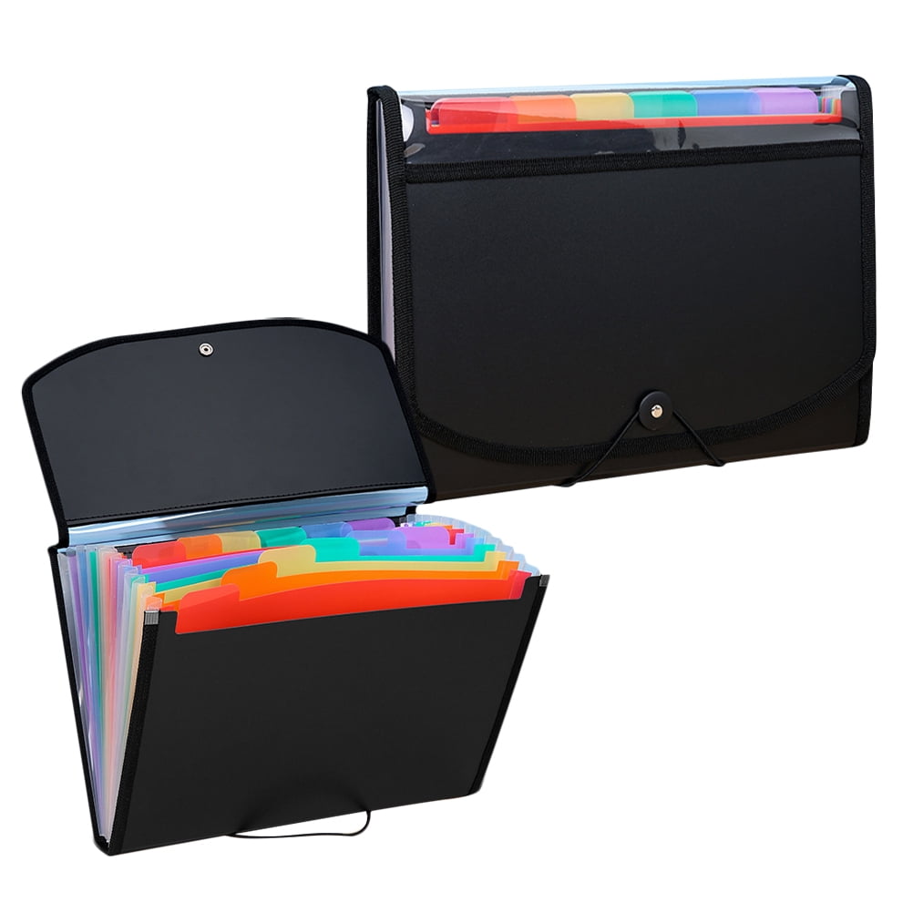 HOMEMAXS 2pcs File Folder File Storage Bag Accordion File Folder Accordion File Organizer Document Organizer
