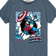 thumbnail image 3 of Marvel Captain America - Panels - Toddler and Youth Short Sleeve Graphic T-shirt, 3 of 5