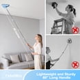 thumbnail image 3 of TidyBliss Wall Cleaner Mop with 80” Long Handle (Blue), 3 of 9
