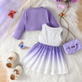 thumbnail image 4 of WOYY Infant Girls Butterfly Print Bow Sleeveless Dress & Long Sleeve Coat Outfits, Sizes 9-12M, 4 of 4
