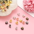 thumbnail image 6 of 120Pcs Hanger Beads, Spacer Beads Clasp Bail Tube Metal Alloy Loose Tube Ring Hanger Links Connectors with Loop Charm for Jewelry Making Bracelets Necklace, Bronze Tone, 6 of 6