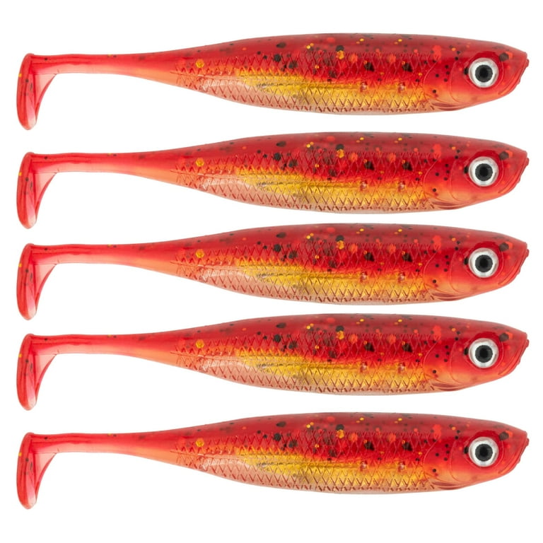 Soft Plastic Swimbait Paddle Tail Shad Lure Soft Bass Shad Bait Shad Minnow Paddle  Tail Swim Bait for Bass Trout Walleye Crappie 2.75in 3.14in 3.94in 5in 