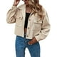 thumbnail image 1 of Chaqueta corta de pana Gihuo Fashion para mujer, 1 of 6
