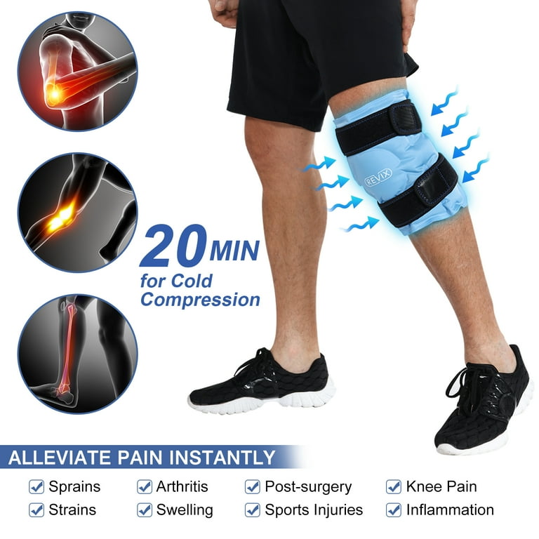 REVIX Full Back Ice Pack for Injuries Reusable Large Gel Ice Wrap for Back Pain Relief from Swelling, Bruises & Sprains by Cold Compression Therapy