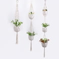 thumbnail image 3 of Bolsa de malla para macetas de horticultura, tejida a mano, creativa bolsa de malla para colgar plantas verdes, cesta colgante de pared de cuerda de algodón de estilo nórdico, 3 of 6