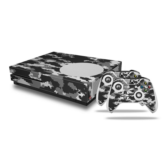 WraptorSkinz Decal Skin Wrap Set works with 2016 XBOX One S Console and 2 Controllers WraptorCamo Digital Camo Gray