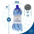 thumbnail image 6 of Mr Cleanie 2-Pack Twin Double.Chequered Strip Mop - White and Blue Replacement Head, 6 of 7