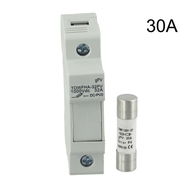 1 Set Solar for Pv Fuse 10/15/20/25/30A 1000V with Fuse Holder for Pv Protection 30A