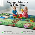thumbnail image 7 of SAFECASTLE Kids Carpet Monkey Jungle Rug – Monkeying Around 4’4” x 5’6” – Educational Play Rug with Monkeys, Flowers & Trees – Fun Area Rug for Playrooms & Classrooms – Durable Nylon Seating Carpet, 7 of 7