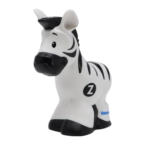 Replacement Part for Collectible Fisher-Price Little People Alphabet Fun Zoo Safari Farm Playset JGR92 - Replacement Letter Z Black and White Zebra Figure