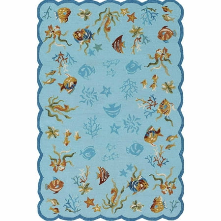 Couristan Outdoor Escape Coral Dive/aqua