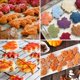 thumbnail image 5 of Cortadores de corteza de pastel para hornear hojas de pastel, moldes para galletas, estampadores de pastelería/fondant/tarta de manzana para Navidad de Acción de Gracias, Juego de 4, 5 of 5