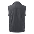 thumbnail image 5 of Krdevn Mens Casual Sports Vest Multi Pocket Fishing Vest Solid Color Zipper Cardigan Fishing Jacket,Tank Tops Men,5XL, 5 of 5