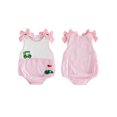 thumbnail image 2 of Cjfdfy Baby Girls Boys Golf Outfit Newborn Baby Girl Boy Summer Clothes 0 3 6 12 18 Months Bubble Romper Sleeveless Shoulder Bow Bodysuit Striped Golf Theme Embroidery Jumpsuit, 2 of 9