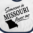 thumbnail image 4 of Inktastic Someone in Missouri Loves Me Boys or Girls Baby Bib, 4 of 4