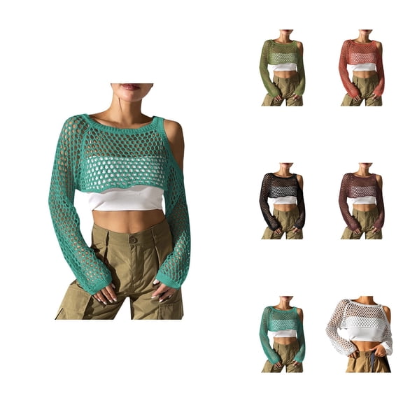 Women's Sexy Crop Top Ribbed Knit Cardigan With Cutout Detail