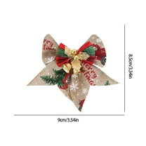 Needhep Vintage Velvet Ribbon Bows, Red Bows Christmas Decorations, Xmas Tree Elf Dot Bows Ribbons Ornaments, Christmas Bow Christmas Tree Decoration for Christmas Decoration Holiday Party Crafts (A)