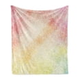 thumbnail image 1 of Peach Soft Flannel Fleece Throw Blanket, Vibrant Colored Image Old Worn Looking Vintage Style Design Abstract Print, Cozy Plush for Indoor and Outdoor Use, 50" x 70", Pink Orange Yellow, by Ambesonne, 1 of 6