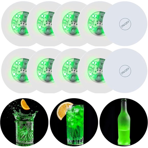 LED coaster 10pcs LED Bar Coasters LED Bottle Lights Cup Holder Lights for Wine Liquor Bottles Bottle Sparkler Champagne Party Bar