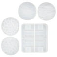 thumbnail image 2 of Epoxy Resin Coaster Mold Food Grade Silicone Coaster Craft Reusable DIY Coaster Casting Mold Kit for Jewelry Making Home Decoration, 2 of 9
