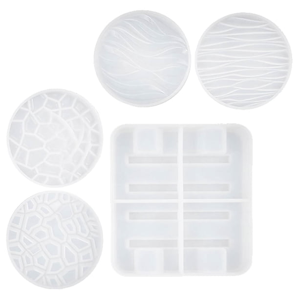 Molde De Posavasos De Resina Epoxi, Posavasos De Silicona De Grado Alimenticio, Kit De Molde De Fundición De Posavasos Reutilizable Para Hacer Joyas, Decoración Del Hogar Methold HA017379-00