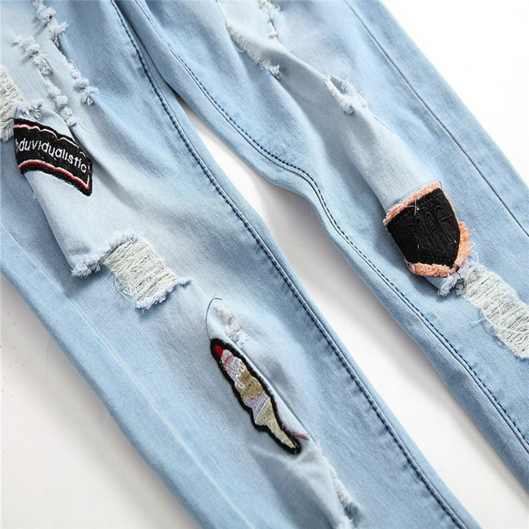 Jeans with store pleated knee