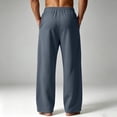 thumbnail image 4 of Men's Wide Leg Sweatpants Oversized Lounge Uncuffed Pants Drawstring Waist Casual Joggers, 4 of 6