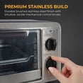 thumbnail image 6 of EDX Multifunctional Countertop Toaster Ovens 10.5 Quart with Baking Tray, Wire Rrack, and Tray Holder,150-450°F, Silver, 6 of 7